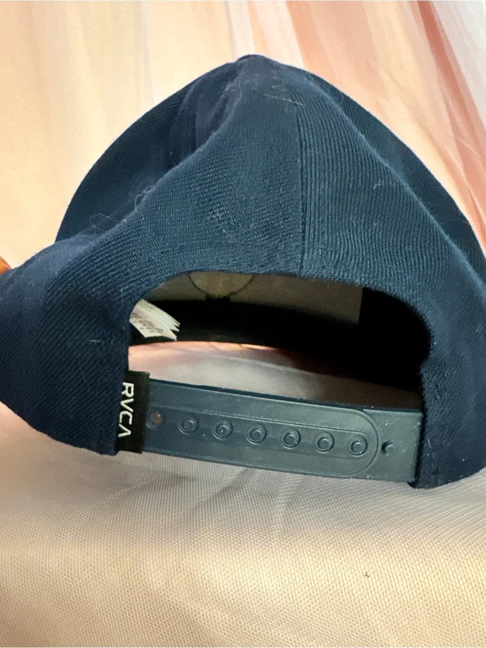 🌟🇺🇸RVCA VA Embroidered Patch Navy Blue & Red Adjustable Snapback Hat